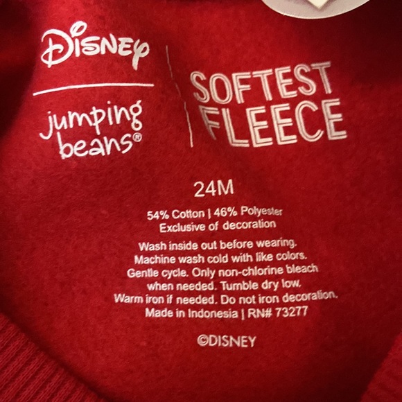 5/$10❤️❤️❤️NWTs NEW! DISNEY Jumping Beans Softest Fleece Top - Picture 4 of 5